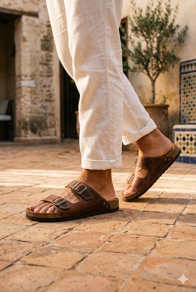 La Sandale Riad — Cuir Véritable