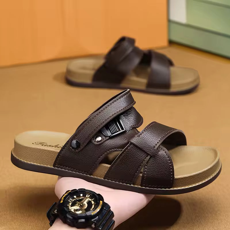 Sandale Vavenly  — Style cuir naturel homme