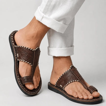 La Sandale Riad — Cuir Véritable